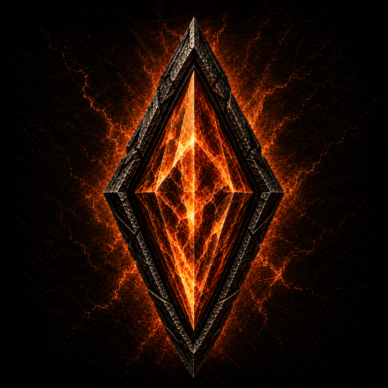 Burnt orange with black veins — pride, conquest, heat, predatory grace
