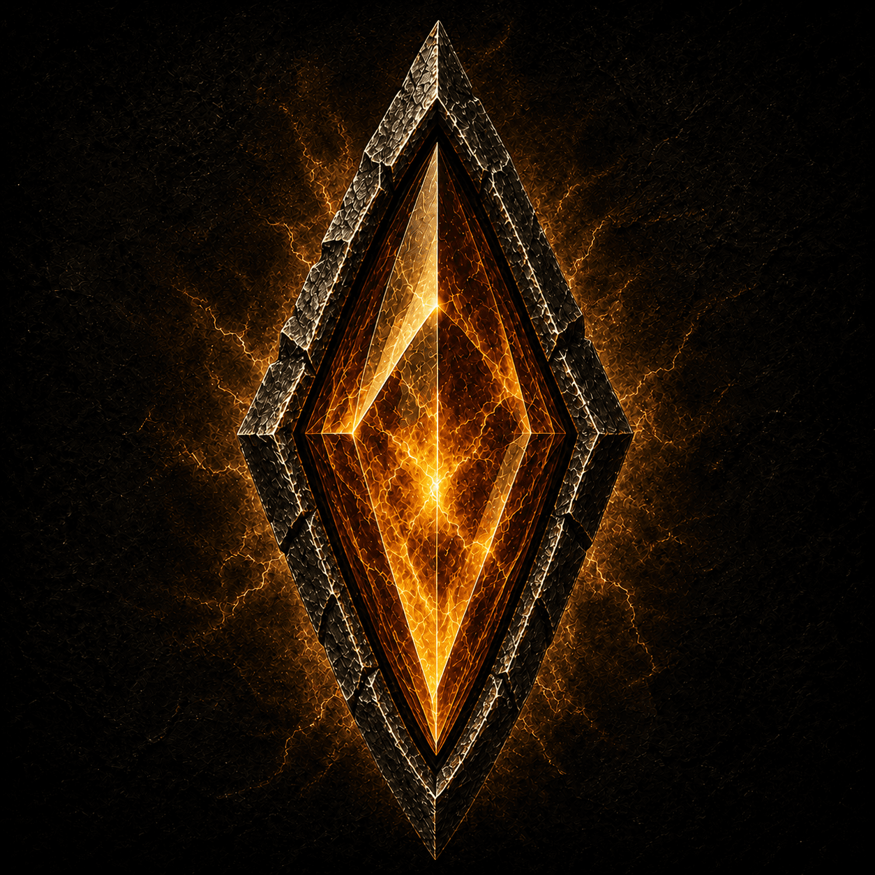 Hewn amber / gold-amber — instinct, loyalty, wildness, torchlight, old bone and autumn eyes
